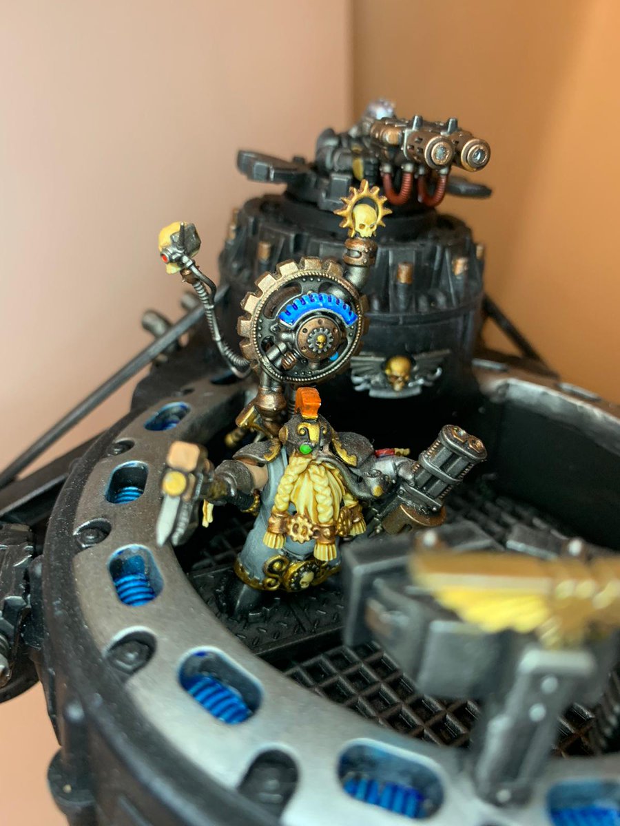grumpy_rich's tweet photo. A little something to get me back into the swing of things after falling into a painting rut:
My Squat Techpriest needed a ride so have him a kitbash equal to his stature #warcomm #warmongers #PaintingWarhammer https://t.co/M5A5iKpJ6Z