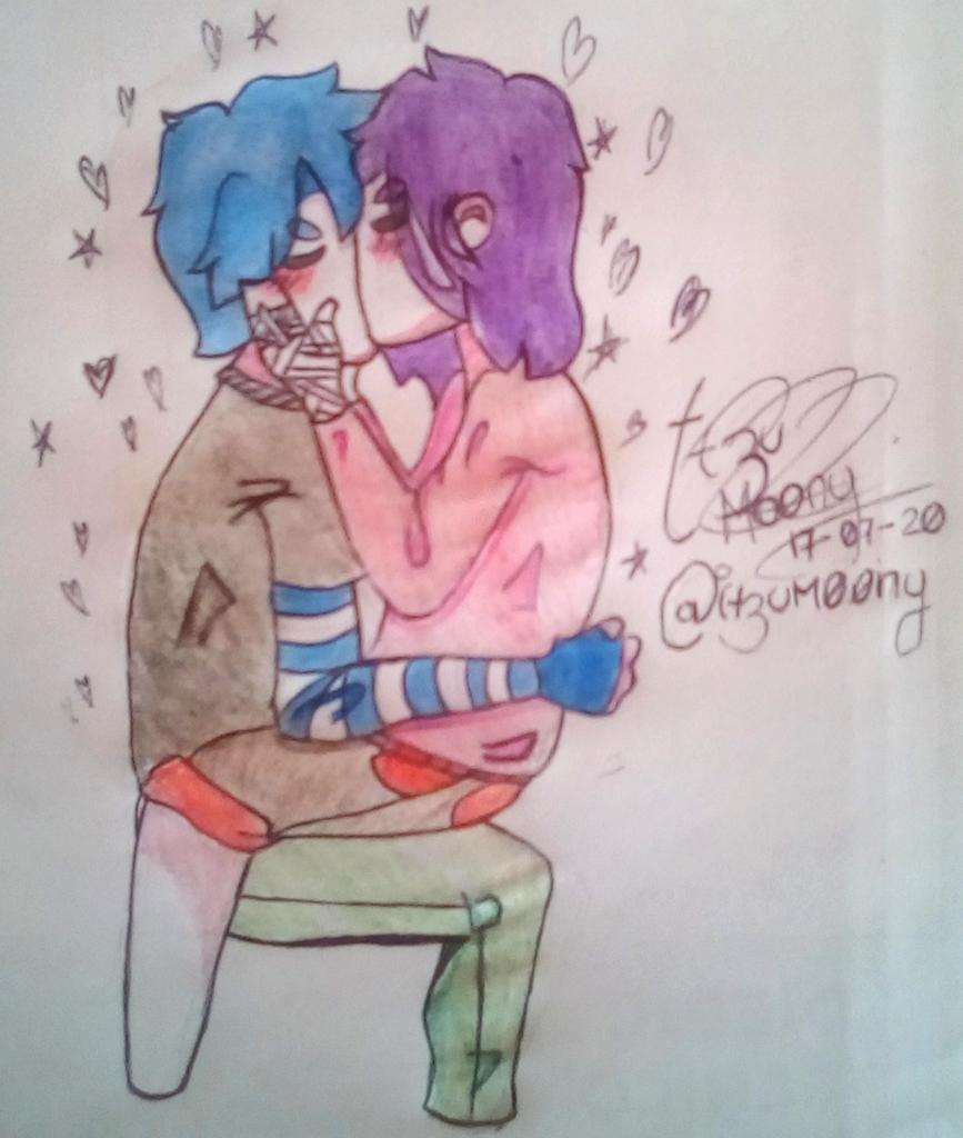 ItzuM00ny's tweet photo. Hace 3 años, hice este dibujo en digital (Que fue la primera vez que lo hacía) para mí historia de BxB
Hoy orgullosamente le hice un Redraw, no sé si quedo digno pero me encantó 💜
A ver quién se acuerda de cuál Story es 👀
#FNAFHS #FHS #FHSZ3R0 #BXB #BonxBonnie #BxBisreal https://t.co/z4kBVhv0Ri