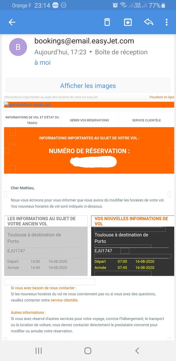 HFS_Firewall's tweet photo. Sinon @easyJet vous n'en avez pas marre d'avancer sans cesse l'horaire de nos vols là ? En une semaine, un décalage de 9 heures.... https://t.co/8zSYdwEc6y