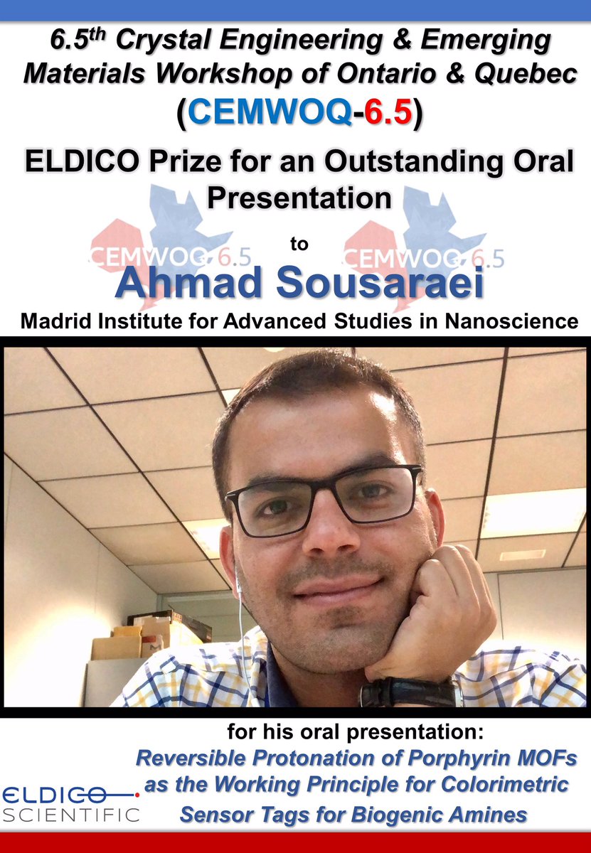 Congrats to @sousaraei from @Madrid_IAS for winning an @eldicoag oral presentation prize for his outstanding presentation at #cemwoq6p5 !