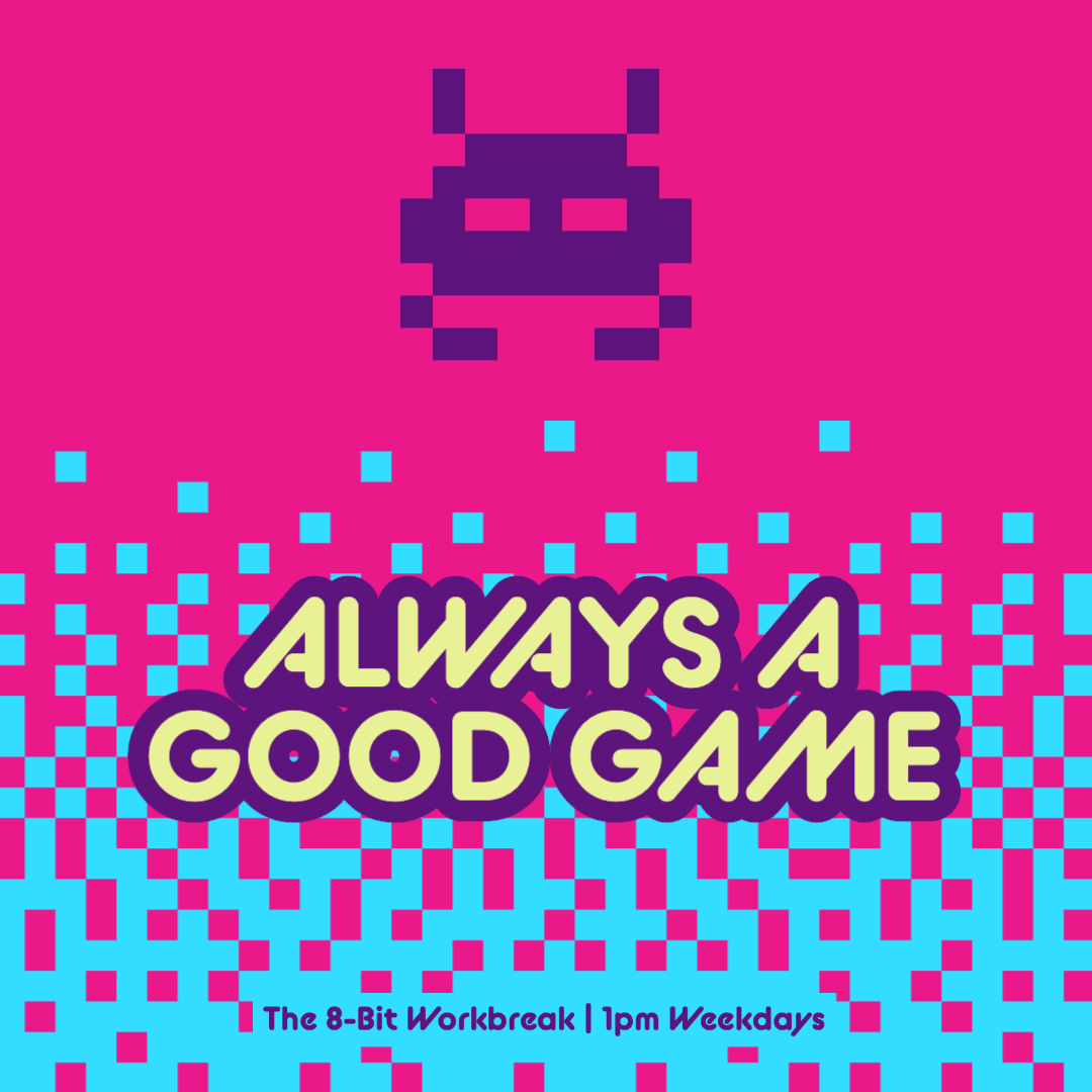 c895radio's tweet photo. Play with us every week day at 1pm for the #8BitWorkBreak curated by the one and only @GrazCore! ๐ฎ https://t.co/0rDd1GSRiF