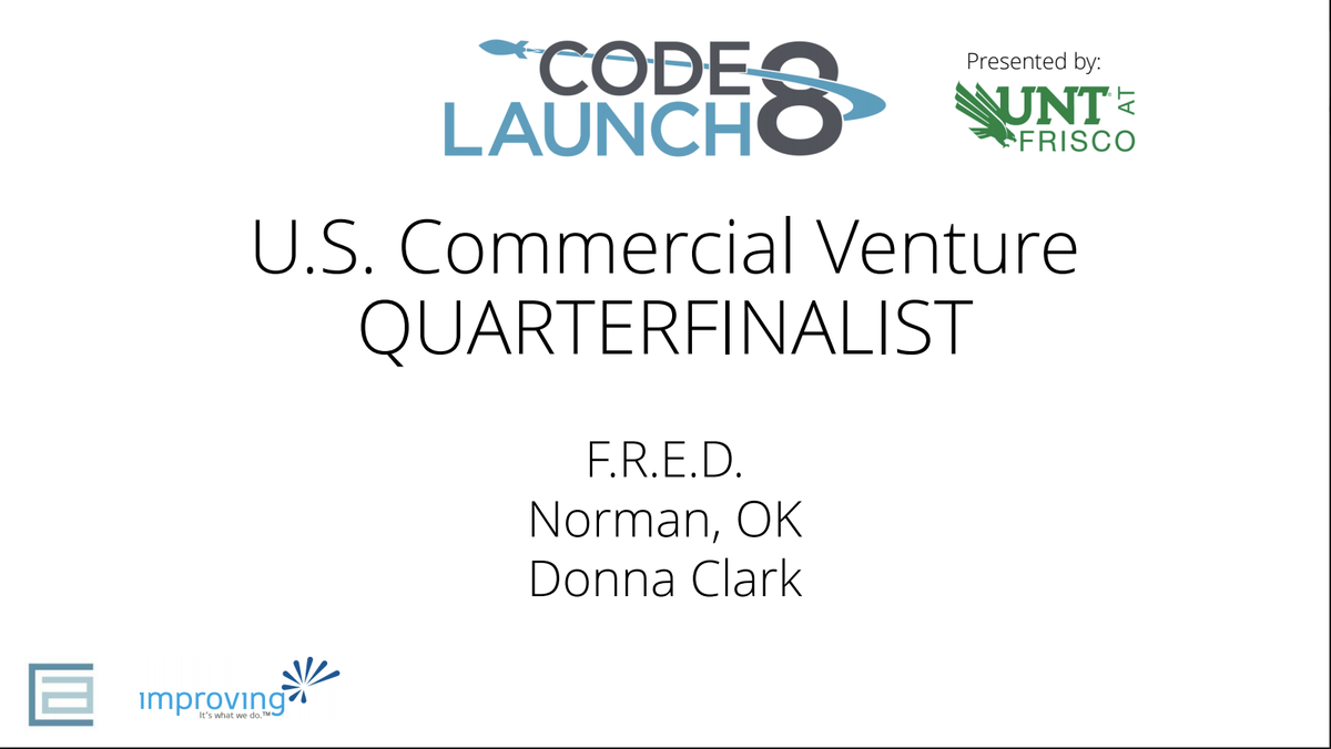 FRED_LLC's tweet photo. Who wants some great #FREDFriday news?

FRED has just been announced as a quarterfinalist for @CodeLaunch 😱

Stay tuned for more info.  Some FRED updates are coming soon 👀

Big thanks to @CodeAuthority 🙏

#FRED #CodeLaunch https://t.co/s54pHUtJwV