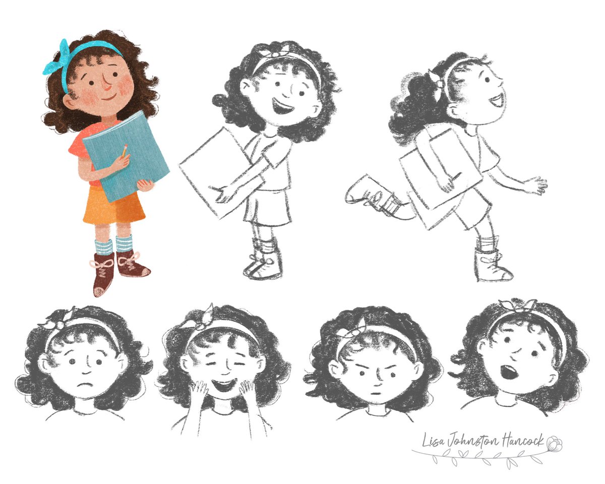 LisaJHancockArt's tweet photo. This is Mia. She is super excited because (in this world) the virus is gone and her parents are taking her on a magical trip to _________? Where should she go?
#womenwhodraw
#childrenillustration #childrenbookillustration #kidlitart #kidlitartist #letsmakepb https://t.co/7K2RPo6PoV