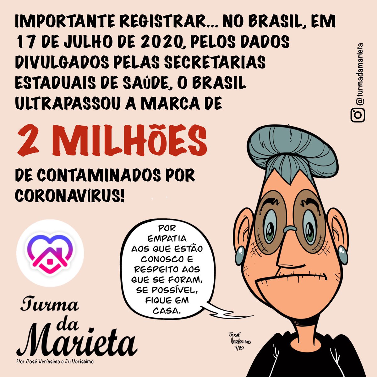 VerissimoSequen's tweet photo. Salve vidas! Não se exponha nem coloque outras pessoas em situação de exposição ao coronavírus.

#fiqueemcasa #stayhome #stayathome #corona #coronavirus #joseverissimo #quadrinhosestudio #cartoon #turmadamarieta #marieta #netinha #juverissimo #procreate #somos70porcento https://t.co/mjFi5u3cUc