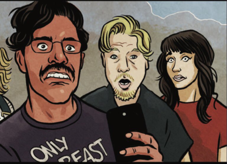 Woah! The bookclub gang are in an actual comicbook. Want to know why we’re making this face? Check out “STOMPED!” We discuss “STOMPED” with Ross Radke (@RtRadke)! on our BONUS episode this week! #podcast #STOMPED #rossradke #andrédíaz #hassanotsmaneelhaou #mattstrackbein
