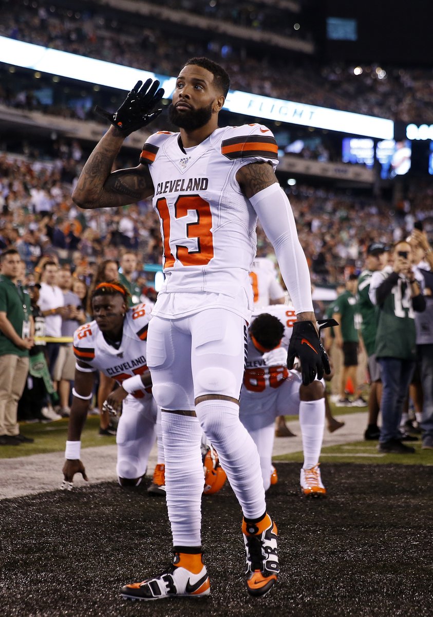 CBSSportsHQ's tweet photo. Don't sleep on Odell Beckham Jr.'s production ⬇

@obj ranks among WRs since 2014:

Receptions      464   (9th)
Receiving yds 6,511 (6th)
Receiving TD    48  (T-3rd)
Yds/game        86.8  (4th)

Add 5 1,000-yard seasons in 6 years there too https://t.co/W30LlWGKk7