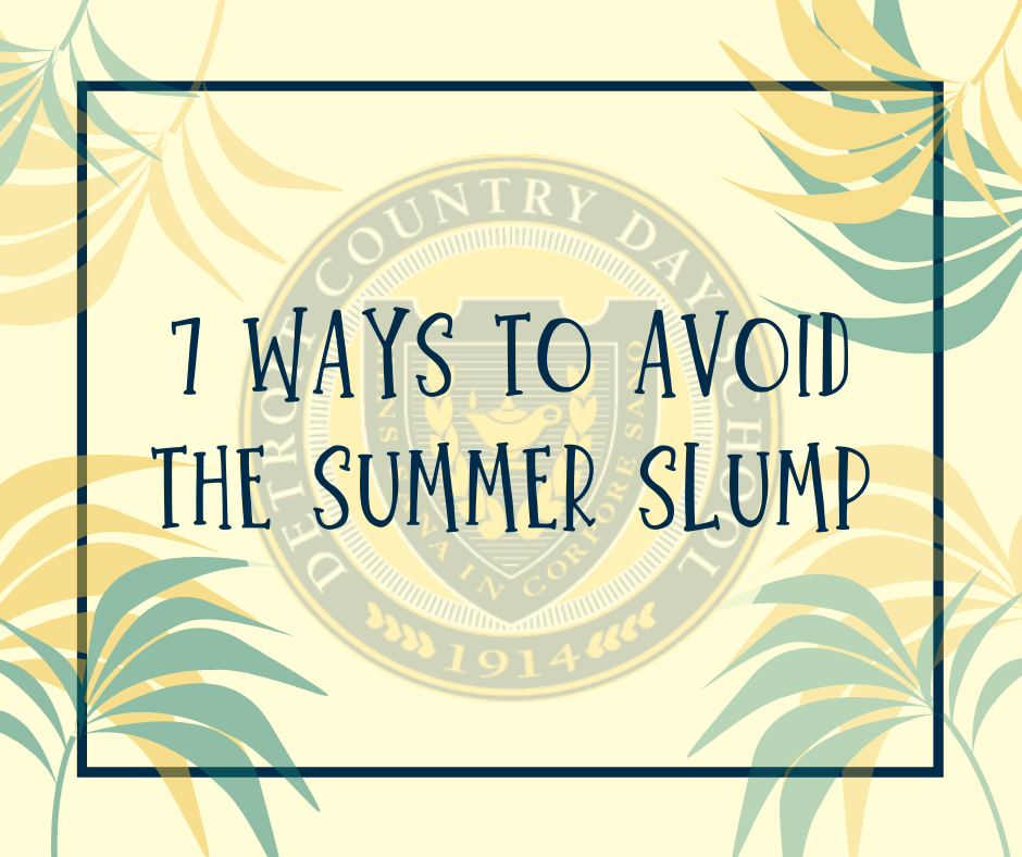 DCDSchool's tweet photo. Our world may be different from when Mrs. Trautman (Middle School English Department Chair and Faculty), wrote this 2019 blog, but there are still some great “Ways to Avoid the Summer Slump." Enjoy! #dcds #beyondtheclassroom #dcdsconnected #dcdssummer https://t.co/tm2GXQ5v3r https://t.co/QKUB0exaaQ
