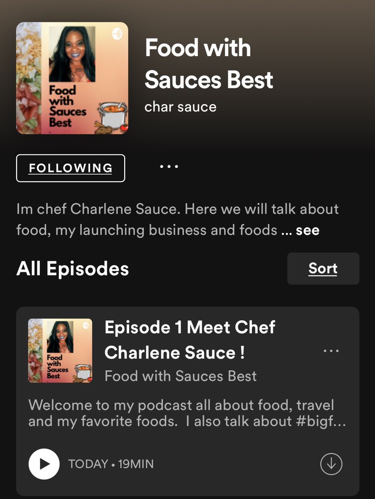 SauceCharlene's tweet photo. Be sure to follow my new #podcast #foodpodcast
#saucesbestcatering 

FOOD WITH SAUCES BEST
On https://t.co/fJX5Q7CgBZ and spotify
On more platforms soon! https://t.co/Hd59l8On1U