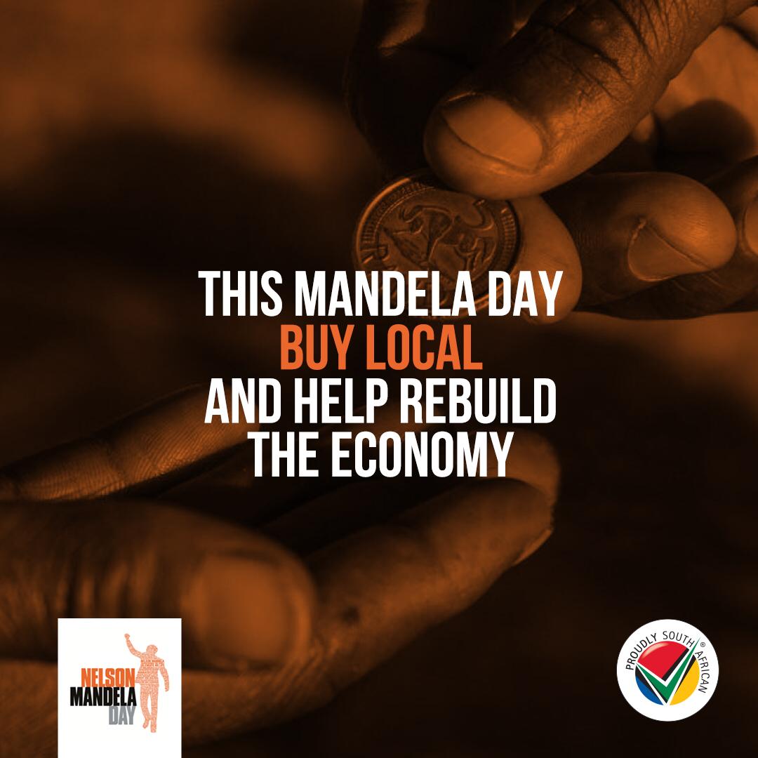 ProudlySA's tweet photo. Whatever it is you need, make sure  it’s made here at home. Buy local this #MandelaDay and beyond, and help rebuild our country’s economy ❤️🇿🇦 #LoveSouthAfrica #BuyLocalToCreateJobs https://t.co/gc0jHPx1AL