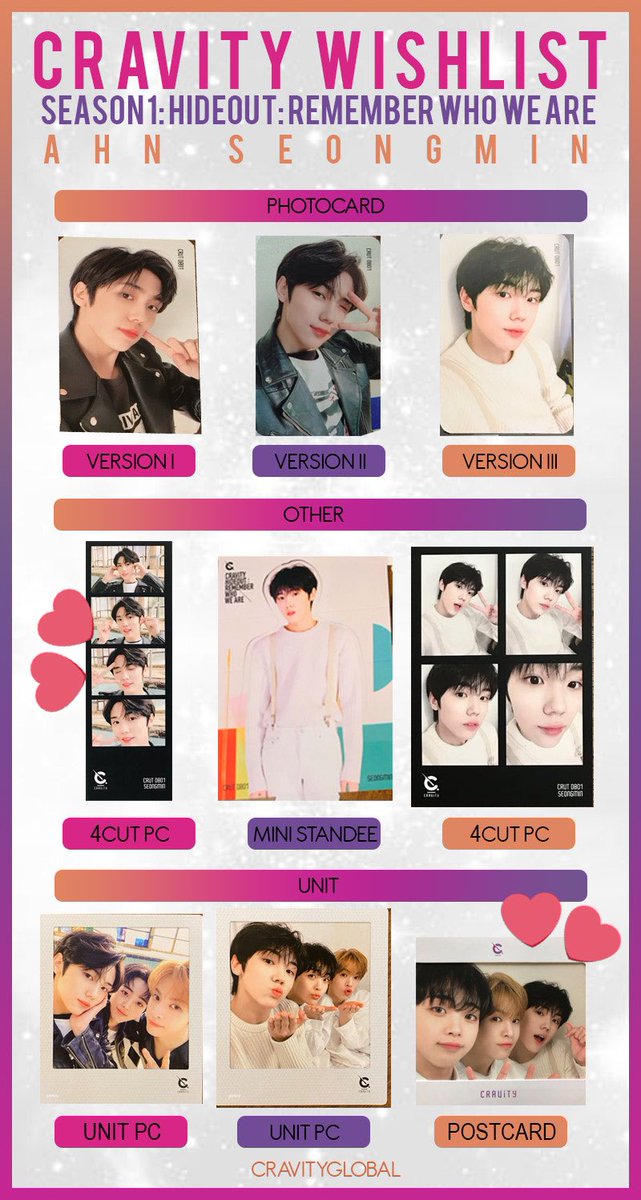 junkimyun's tweet photo. WTT CRAVITY hideout: remember who we are

have: woobin and taeyoung 4cut long
starship postcard minhee woobin taeyoung

want: seongmin and wonjin 4cut
allen seongmin hyeongjun postcard

US only 

#cravity #cravitytrade @CRAVITYtrades @kpoptradeusa @kpopthriftshop https://t.co/HJk4eg8hi0