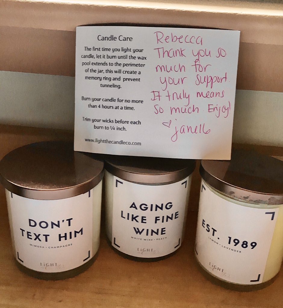 htor_'s tweet photo. I heard about this candle company less than a week ago, and here I am with these AMAZING candles already. Highly recommend checking out @LightTCC 🤍 https://t.co/pgV1YFKPih
