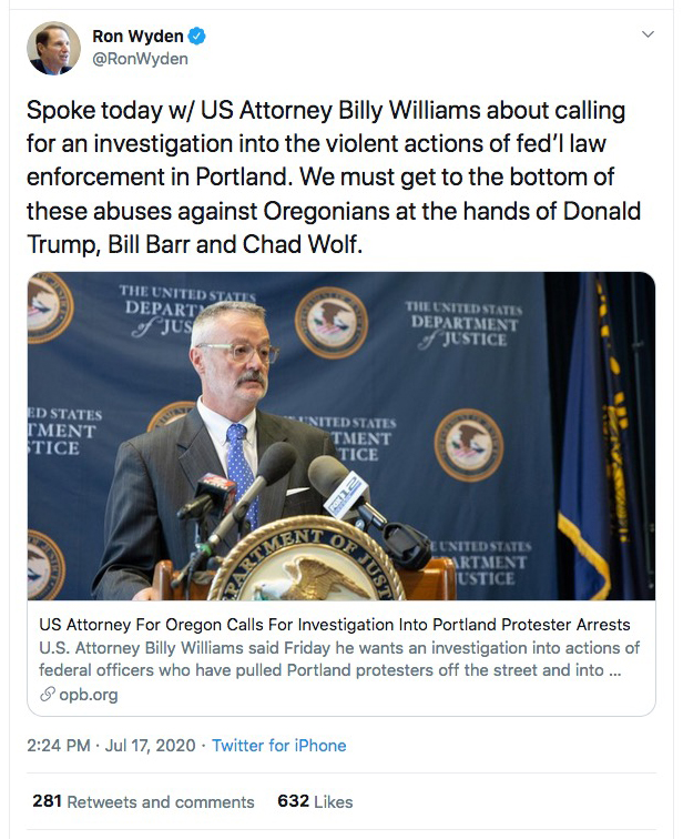 ThreadDear  @RonWydenNeither you nor Billy Williams are very intelligent, are you? @realDonaldTrump understands the Stafford act and the national state of emergency.Why don't you?