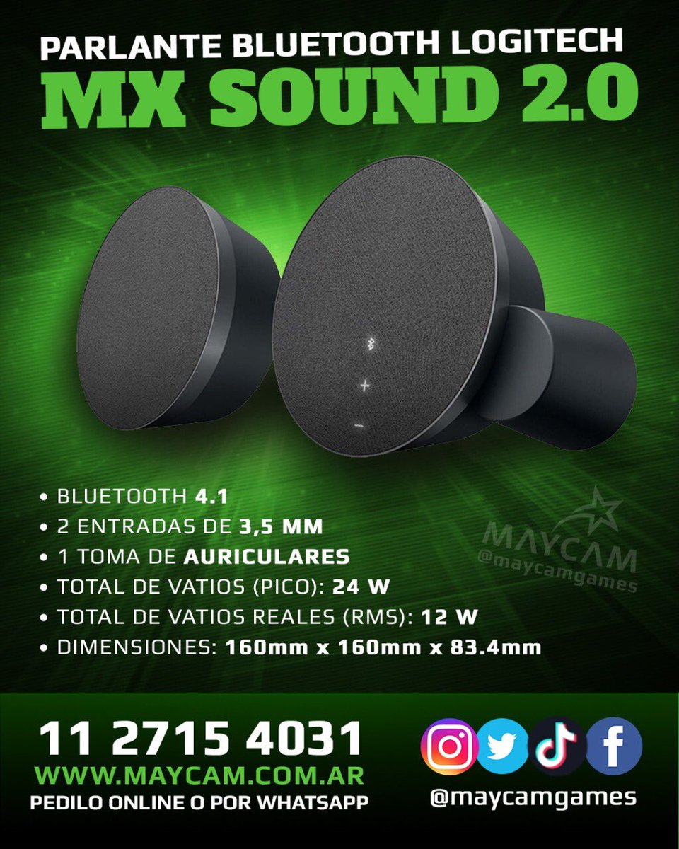 maycamgames's tweet photo. CONSEGUÍ UNA EXPERIENCIA DE AUDIO PREMIUM CON EL MX SOUND 2.0 DE LOGITECH QUE FUSIONA UN AUDIO SUPERIOR CON UN DISEÑO ATRACTIVO!!!
DESCUBRÍ NUEVOS PRODUCTOS EN https://t.co/14YZthZ1pc O ESCRIBINOS X WHATSAPP AL 1127154031
#Audio #Parlante #Parlantes #Logitech #MX #MXSound #PC https://t.co/ypm5kcTF7B