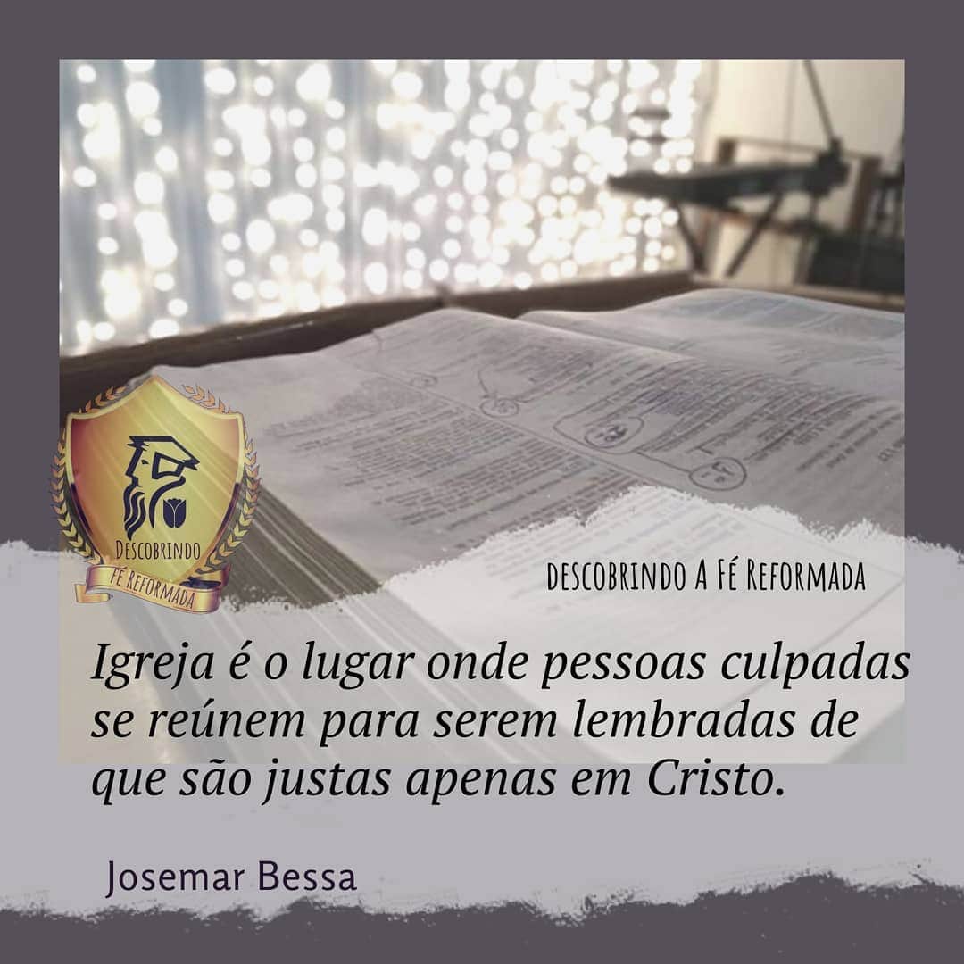 DescobrindoFeRe's tweet photo. Igreja é o lugar onde pessoas culpadas se reúnem para serem lembradas de que são justas apenas em Cristo.
- Josemar Bessa
#ConsciênciaCristã #CC2020
#quadrangular
#igrejabatista
#descobrindoafereformada
#descobrindoocalvinismo
#gospelreformado
#fereformada
#augustusnicodemus https://t.co/XFkQNzZDH3