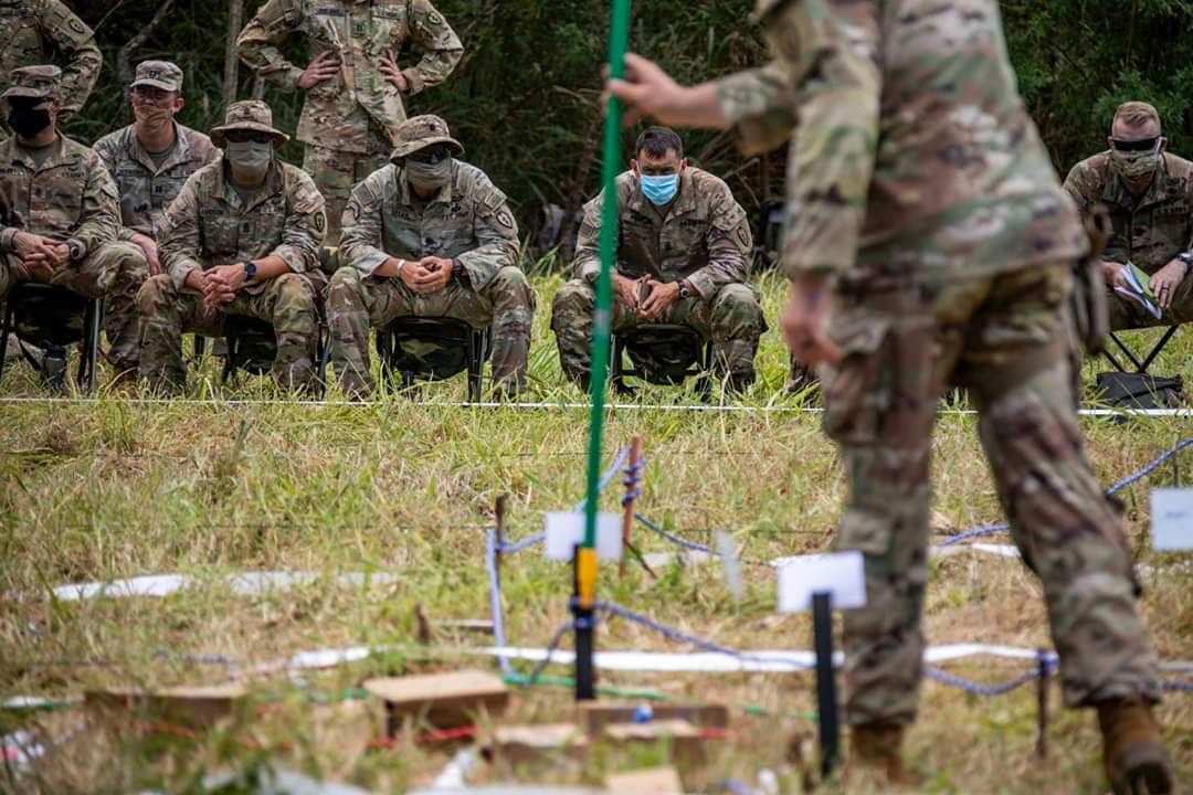 USPACOM's tweet photo. Soldiers with @USARPAC @25thID arrive at #LightningForge20 to conduct a series of combined armed rehearsals to ensure that the #WarriorBrigade is prepared and #Ready2Fight. #ArmyStrong #TropicLightning #FreeandOpenIndoPacific. https://t.co/YmiJe9CGYi