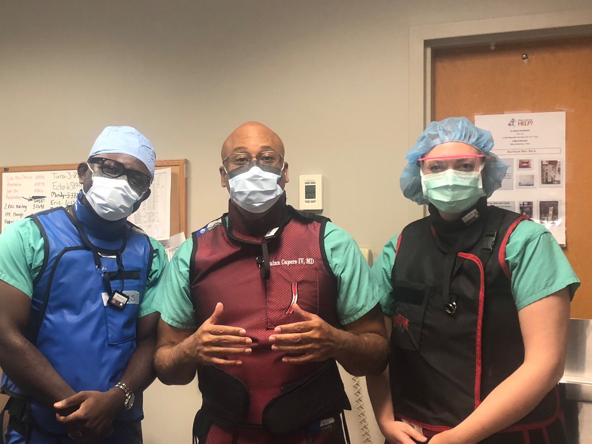 DrQuinnCapers4's tweet photo. These results brought to you courtesy of our new Interventional Fellow, Dr Moses Ashukem (L) and General fellow @KellyPaschkeDO (R). Acute Coronary Syndromes don’t stand a chance when we build diverse teams in the cath lab! 

#TakeAWomanToTheCathLab 
#BlackMenInMedicine https://t.co/1VISl6ukTJ
