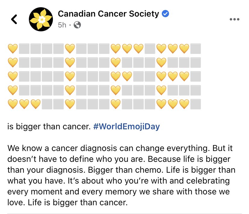 FredRun4Cure's tweet photo. #WorldEmojiDay #makecancerhistory https://t.co/4AX6C8WLjv