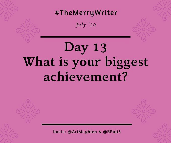 AeschereKnight's tweet photo. Honestly, persevering through everything that's happened and being happy. I've done things, accomplished things, but these were the things that I thought were impossible and mean the most to have accomplished. #TheMerryWriter @AriMeghlen @RPoli3 https://t.co/tnh8cQagqm