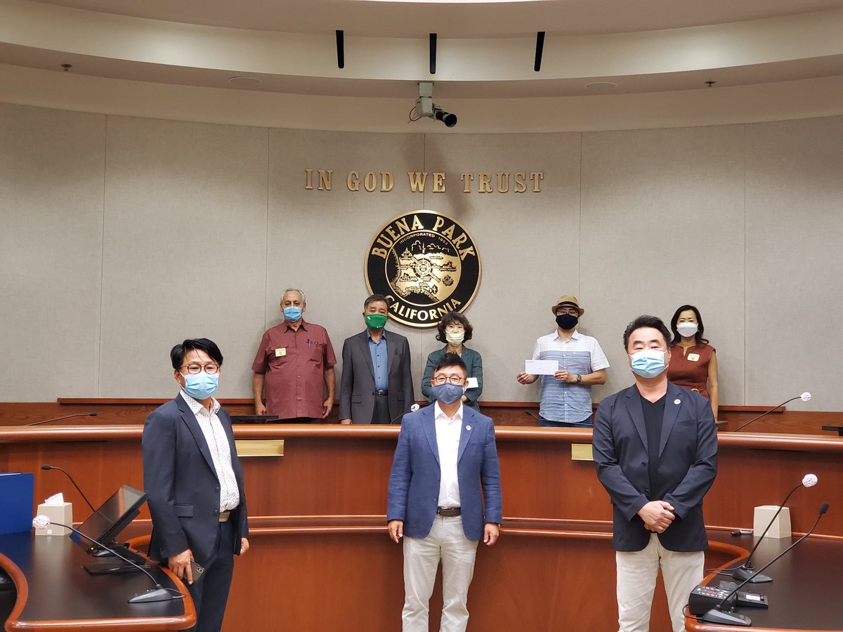 City of Buena Park Small Business Emergency Relief Grant Program. Cafe Mak and JUNG SAENG DANG ACUPUNCTURE received checks and KACCOC were honored to attend the ceremony. More than 50 small businesses received grants. #kaccoc #buenapark #grants