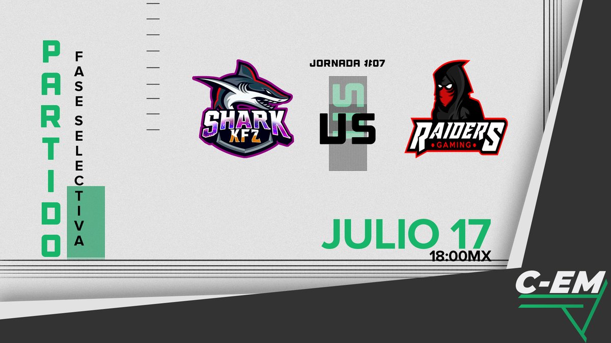 CEMovil_es's tweet photo. #CEM ⌠ Match day

Cada vez los equipos tienen menos oportunidades de alcanzar los primeros puestos, ¿podrá alguno aprovechar sus chances?

🏆 Jornada 07

⚔️ @Shark_KFZ 🆚 @RaidersGaminGG
⏰ 18:00🇲🇽▪️ 20:00🇦🇷

⚔️ @EsportsLeonesCR 🆚 @WendGG_
⏰ 19:00🇲🇽▪️ 21:00🇦🇷 https://t.co/h1lByJTlxS