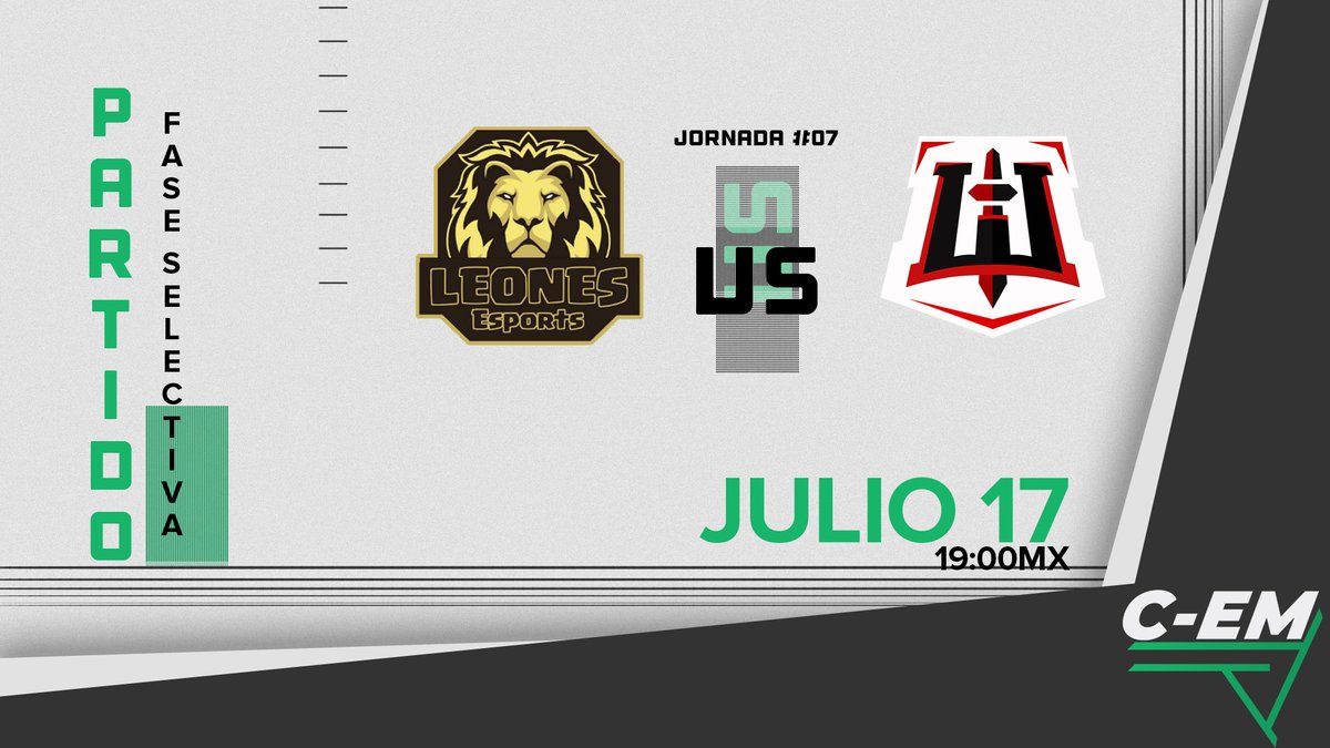 #CEM ⌠ Match day

Cada vez los equipos tienen menos oportunidades de alcanzar los primeros puestos, ¿podrá alguno aprovechar sus chances?

🏆 Jornada 07

⚔️ @Shark_KFZ 🆚 @RaidersGaminGG
⏰ 18:00🇲🇽▪️ 20:00🇦🇷

⚔️ <a href="/EsportsLeonesCR/">Leones eSports</a> 🆚 @WendGG_
⏰ 19:00🇲🇽▪️ 21:00🇦🇷