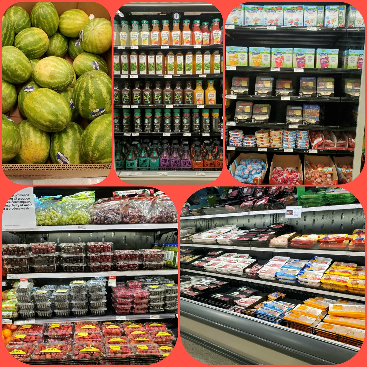 krystal081714's tweet photo. 🥩🍗🧃T1891 is ready to rock the weekend!! Ahead on workload, and  bringing joy to our guests with all their summer needs.🍉🍒🍓 #167pacesetters #T1891 #proudofthisteam #worksomewhereyoulove @afadnesstarget @RicaDevas @CRBrookhouser @BradleyMoore22 https://t.co/9ndfNsXNlJ