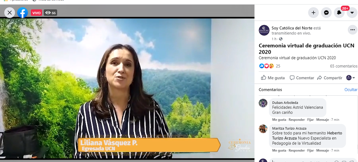 SoyUCN's tweet photo. Gracias @lilivasquezcom  egresada de nuestra amada #CatólicaDelNorte por este saludo especial y por estas palabras tan motivadoras para nuestros graduados https://t.co/MyT1Wzn80w