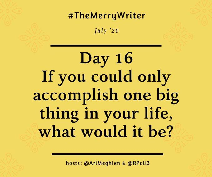 AeschereKnight's tweet photo. Oof, this is tough. Career-wise, I'd like to hold in my hand a published copy of one of my books. #TheMerryWriter @AriMeghlen @RPoli3 https://t.co/ZOZ0WFSzGq