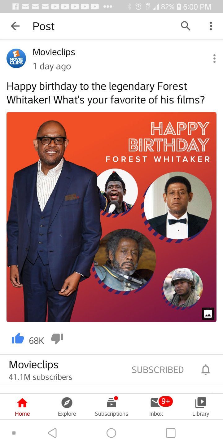 HAPPY BIRTHDAY BLESSINGS TO FOREST WHITAKER!!! 