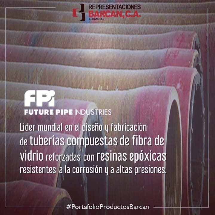 barcanvenezuela's tweet photo. Nuestro Portafolio de Productos incluye FPI, líder en el diseño y fabricación de tuberías compuestas de fibra de vidrio resistentes a la corrosión. 
@futurepipe #PortafolioProductosBarcan #FiberGlassPipes #FiberGlass #Pipe #CompositePipe #PipingSolutions https://t.co/1JlHIUIeBS