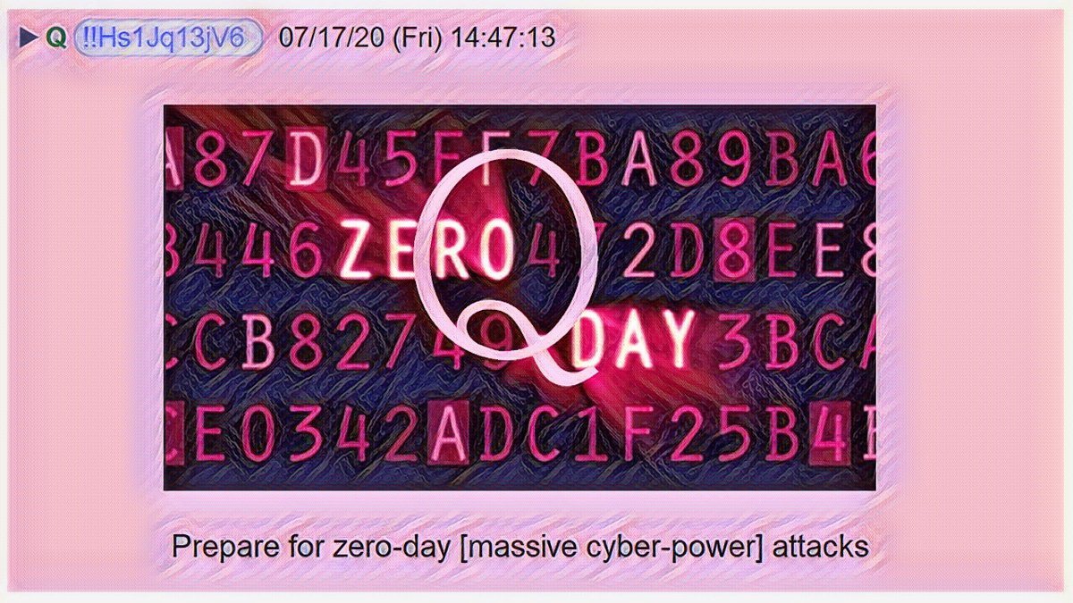 1) This is my  #Qanon thread for July 17, 2020Q posts can be found here: http://qanon.pub  https://qagg.news My Theme: Prepare for Zero-Day Attacks