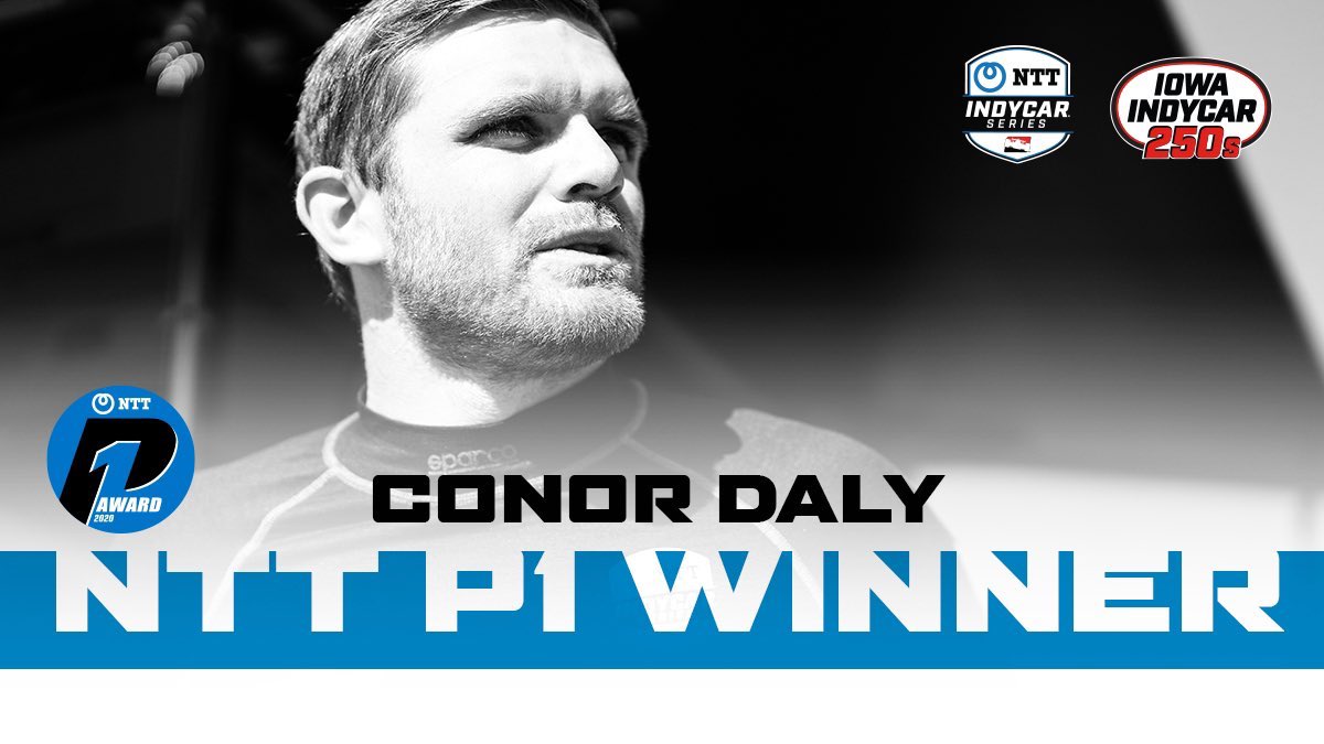 ConorDaly22's tweet photo. FIRST POLE POSITION!!!! Unbelievable!!! So happy for this team @CarlinRacing @GallagherGlobal ! Amazing work over the off season to give me some fast race cars this year lets go get it tonight!! #Iowa250s https://t.co/l6HYpJsh5l