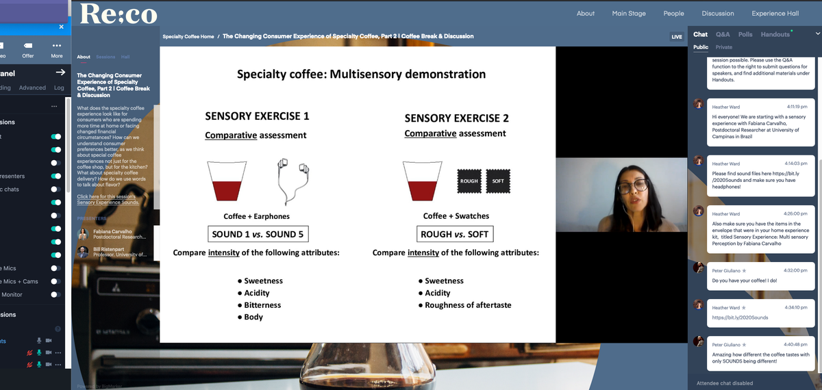 SpecialtyCoffee's tweet photo. In multiple sessions across the two days of Re:co Symposium, #SCAResearch team members have been hosting discussions about the changing customer experience! Thank you to the sessions' sponsor @ChemexCoffee for bringing us this interesting part of #Reco2020! https://t.co/WC5WJI2CPs
