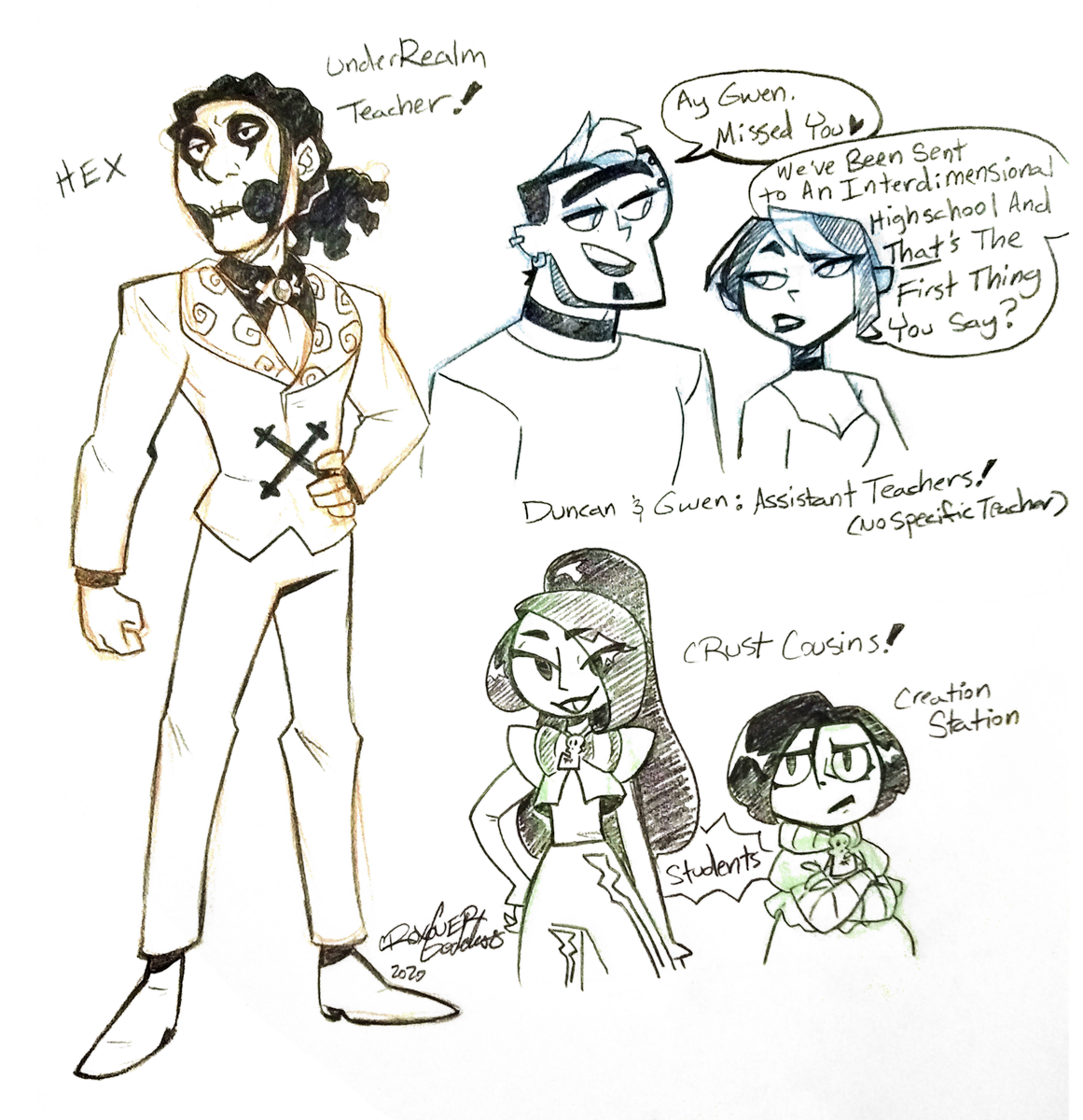 Ready for the return of #reaperhigh doodles?
Let's start us off with a new face and some new designs!