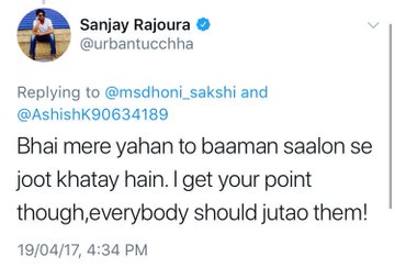 Eg 8- supplementary .. Sanjay Rajoura has a history of abusing Brahmins and Rajputs (pls see pic from  https://twitter.com/iAnkurSingh/status/1256956030849712129?ref_src=twsrc%5Etfw%7Ctwcamp%5Etweetembed%7Ctwterm%5E1256956030849712129%7Ctwgr%5E&ref_url=https%3A%2F%2Fwww.hindujagruti.org%2Fnews%2F125741.html ) Not only that he is in cahoots with leftists 9'/n