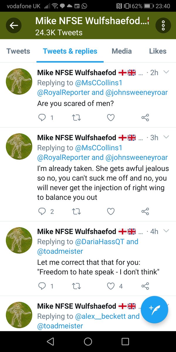 Everyday Racists *48. Meet Mike. He's 'anti-Islam' but decided that sounded too airy-fairy, so has also targeted, very specifically, 'racist jihadi paedos'. Oh, and he has eclectic tastes in music and a lovely way of talking to women. Ladies, form an orderly queue....