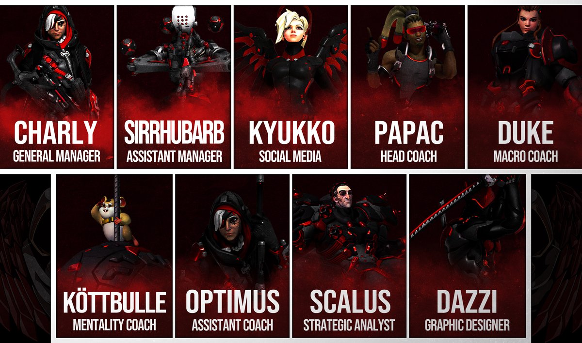 Ascendance (@ascendance_ow) on Twitter photo π’ ANNOUNCEMENT π’
You've seen the team, now lets meet the brains. Introducing the people who keep Ascendance sane and working!
π <a href="/Charlyyyxo/">Charly</a>
π <a href="/Sir_Rhubarb/">Custardy</a>
π§ <a href="/PapaC_ow/">PapaC</a>
π§ @OWDuke
π§ <a href="/Kttbulle5/">KΓΆttbulle</a>
π§ <a href="/phillipshirley7/">Phillip Shirley (Optimus015)</a>
π <a href="/Scalus1/">Scalus</a>
π¨ <a href="/dazzii_/">dazzi</a>
π± <a href="/Kyukko_OW/">Kyukko π</a> π’ ANNOUNCEMENT π’
You've seen the team, now lets meet the brains. Introducing the people who keep Ascendance sane and working!
π <a href="/Charlyyyxo/">Charly</a>
π <a href="/Sir_Rhubarb/">Custardy</a>
π§ <a href="/PapaC_ow/">PapaC</a>
π§ @OWDuke
π§ <a href="/Kttbulle5/">KΓΆttbulle</a>
π§ <a href="/phillipshirley7/">Phillip Shirley (Optimus015)</a>
π <a href="/Scalus1/">Scalus</a>
π¨ <a href="/dazzii_/">dazzi</a>
π± <a href="/Kyukko_OW/">Kyukko π</a>