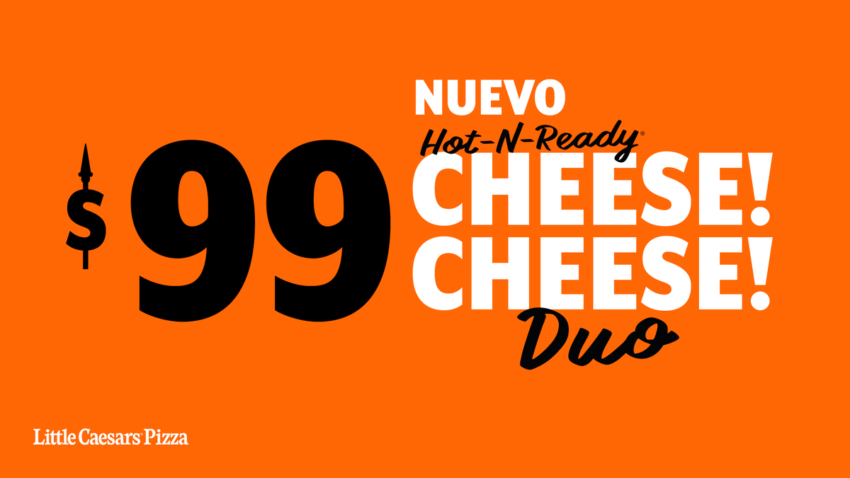 littlecaesarsmx's tweet photo. ¡Enamórate sin miedo al éxito, con este combo! 😍
Nuevo  Cheese! Cheese! Duo, pizza de queso más Crazy Bread Rellenos. Imposible no quererlo. https://t.co/KnzOJ8ZL5e