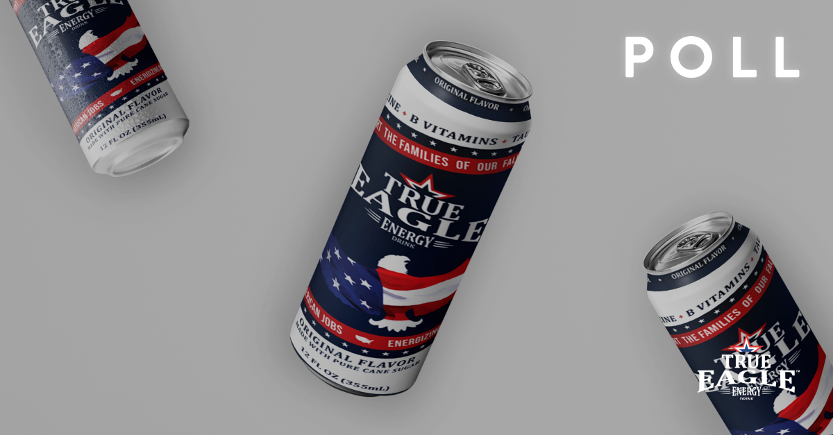 TrueEagleUSA's tweet photo. How many energy drinks do you consume in a week? https://t.co/pBdHZDlW3X