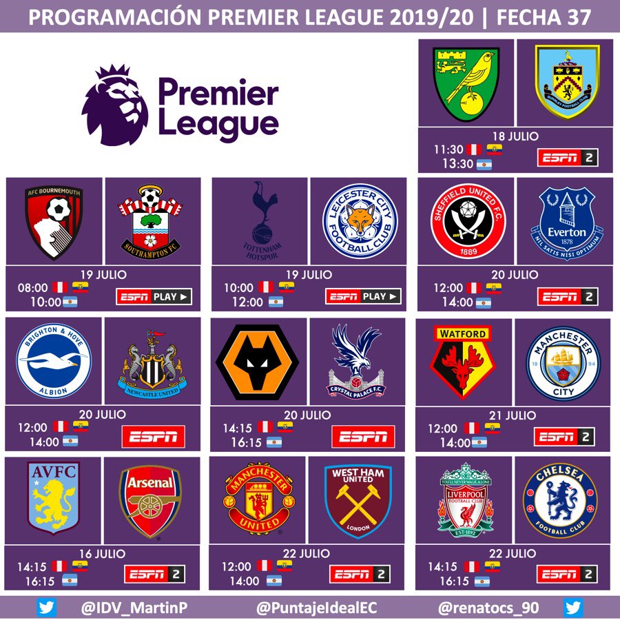 PuntajeIdealEC's tweet photo. #AgendaIdeal 🏴 | Entre mañana y el miércoles se llevará a acabo la penúltima fecha de la #PREMIERxESPN - #PREMIERxFOX.
Aquí te informamos sobre los horarios y canales para la transmisión de todos los partidos. https://t.co/rn7CyAMPok