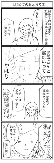 【はじめてのおとまり③】
二太郎、寝るときに私のブラトップのタグをサワサワするので、
私のブラトップをばぁばに貸せば良かったんじゃ…って思った。

帰ってきた二太郎の様子は夕方辺りに更新予定でーす! 