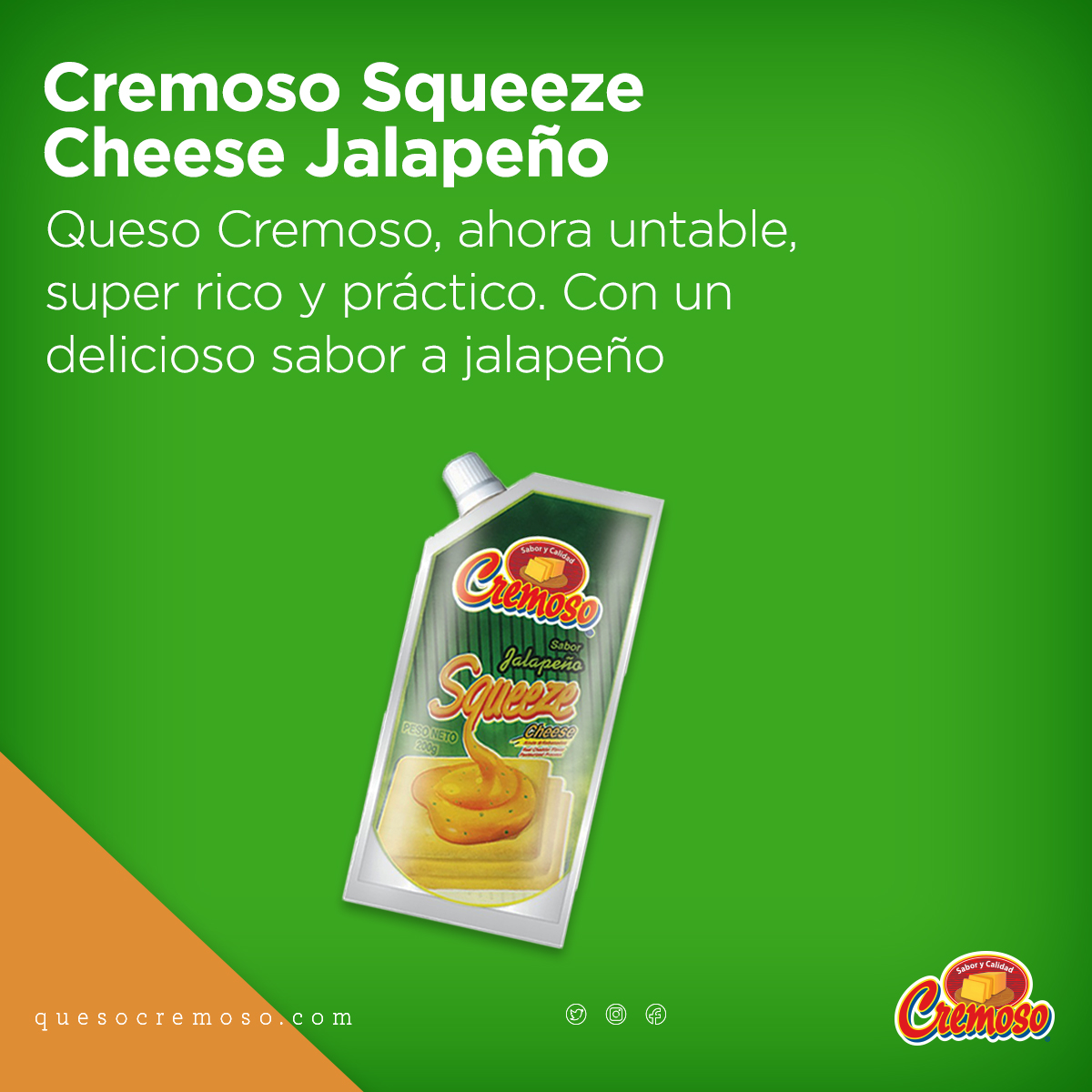 QuesoCremoso's tweet photo. ¿Conoces nuestras variedades de Cremoso Squeeze Cheese?
4 deliciosos sabores y muy prácticos, para recetas deliciosas
#Panama #Queso #ComoRico #HTzanetatos @htzanetatos https://t.co/MlG7ADVakQ