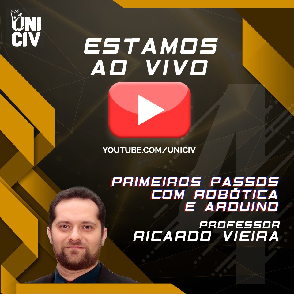 FaculdadeFacint's tweet photo. Olá! Estamos ao vivo com a última live da 1ª Jornada TechCIV - Dev Update!🤖5️⃣

🔹Tema de hoje(17/07): Primeiros passos com Robótica e Arduino;

🔸Hora: 20h(horário de Brasília).

✔Link da live no YouTube👉 https://t.co/6WjXrpBC6p

#techciv #devupdate #programador #computação https://t.co/A4ku8XbYku