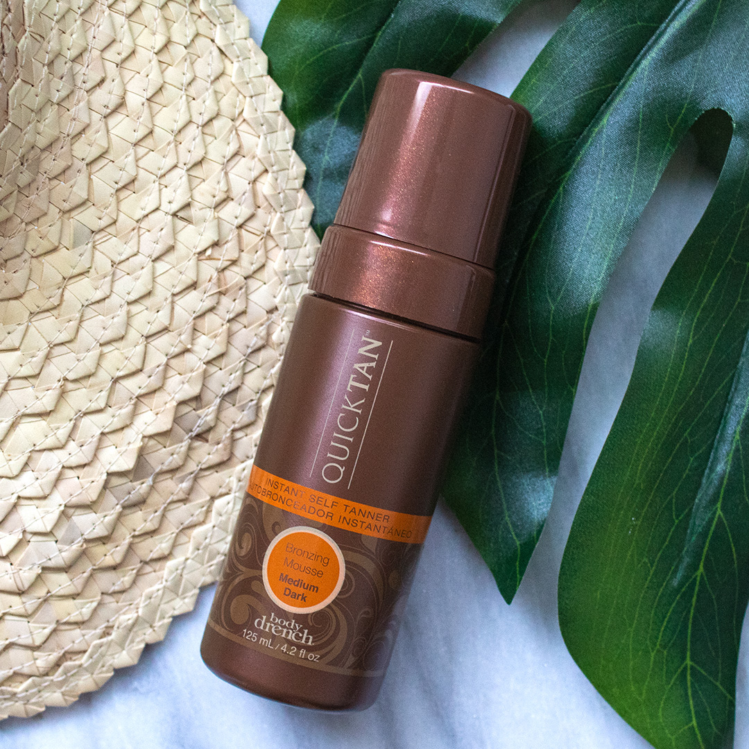 BodyDrench's tweet photo. If your weekend plans include getting a flawless tan, look no further than the Quick Tan Bronzing Mousse. 🌴 This rich formula applies streak-free and will give you an instant tan, that progressively gets deeper and darker! 😎 https://t.co/LBehQV0vRb