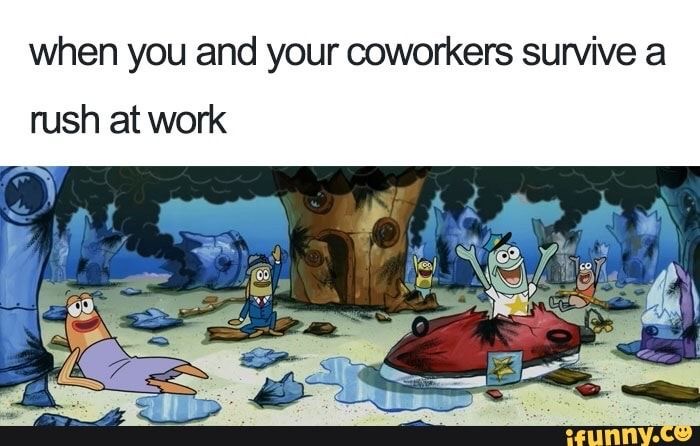 SouthernLilly1's tweet photo. When your lunch rush just rolls into the dinner rush lol
#restauranthumore #restaurantmeme #wemadeit #touristseason #lol https://t.co/HNN7wTC972