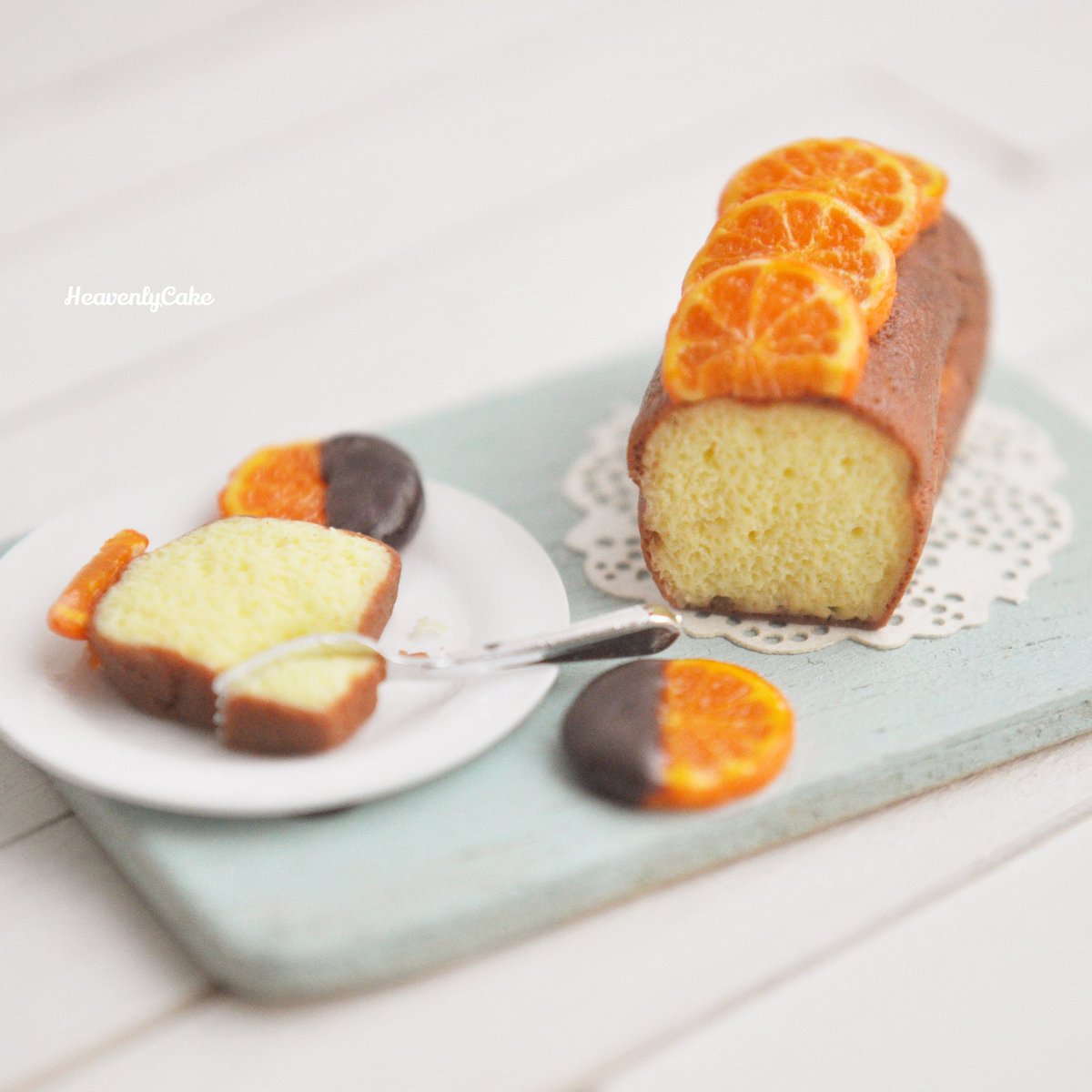 ミニチュアパウンドケーキ(  * ॑꒳ ॑*)⸝⋆。✧♡ オレンジパウンドケーキのセット完成しました〜🍊🧡🍊🧡前のパウンド