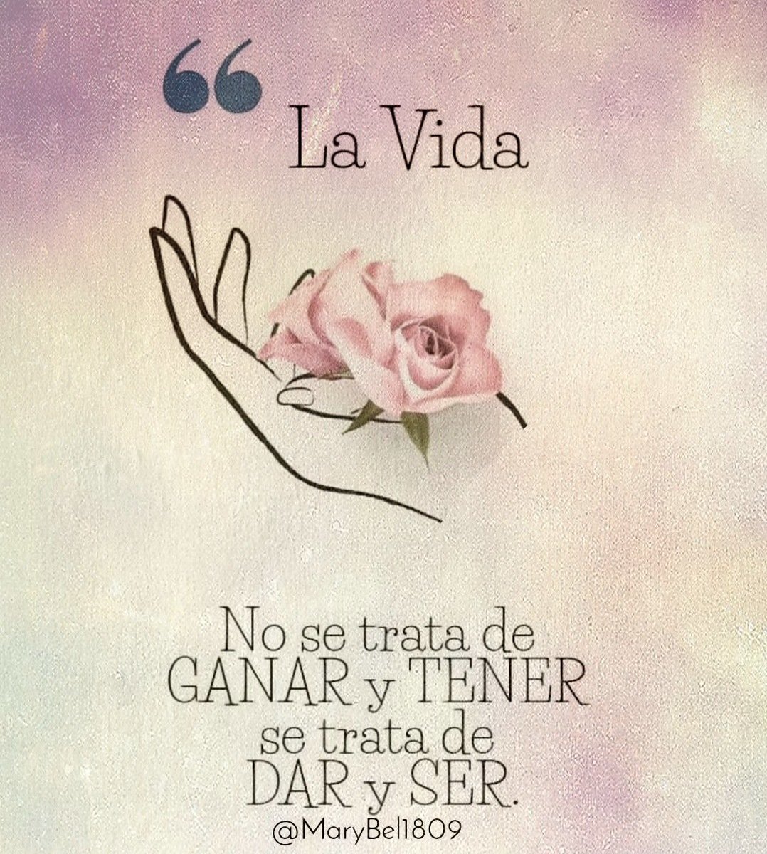 " La Vida
No se trata de
GANAR y TENER
se trata de
DAR y Ser.
#LYF15 #LetrasYLatidos #LíneasVerdaderas