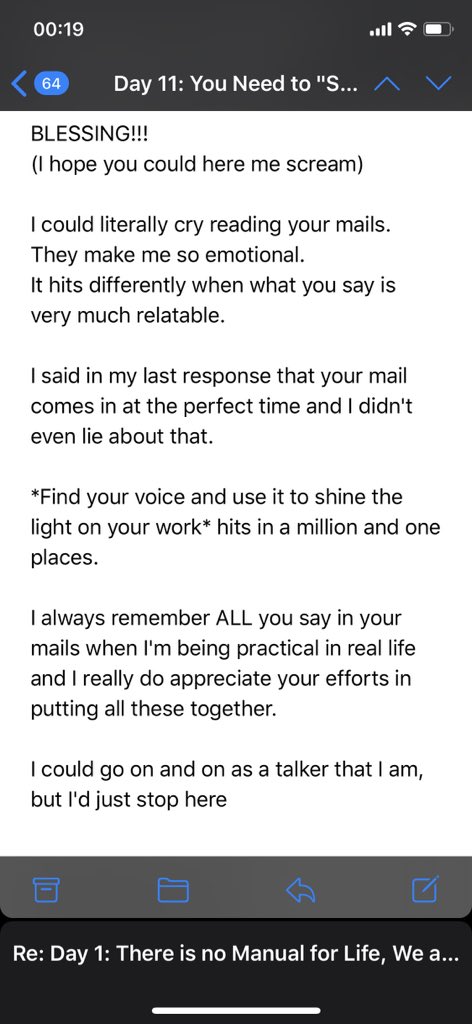 blessingabeng_'s tweet photo. I have a few friends who exchange letters with me often. I tell them my story and they gain a lot of value, I do too.
Look at the testimonials π€
If youβd like to join my tribe, click this - https://t.co/g1qCVWTEjQ
Anyone who receives my letters can tell you
#BATribe https://t.co/gbQwlqn21J