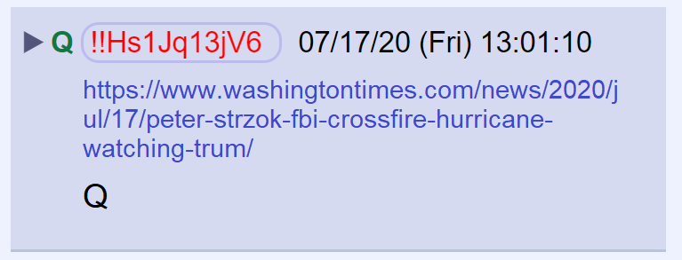 7) Q posted a link to an article describing how Peter Strzok and other FBI agents closely observed President Trump on the day he was inaugurated.