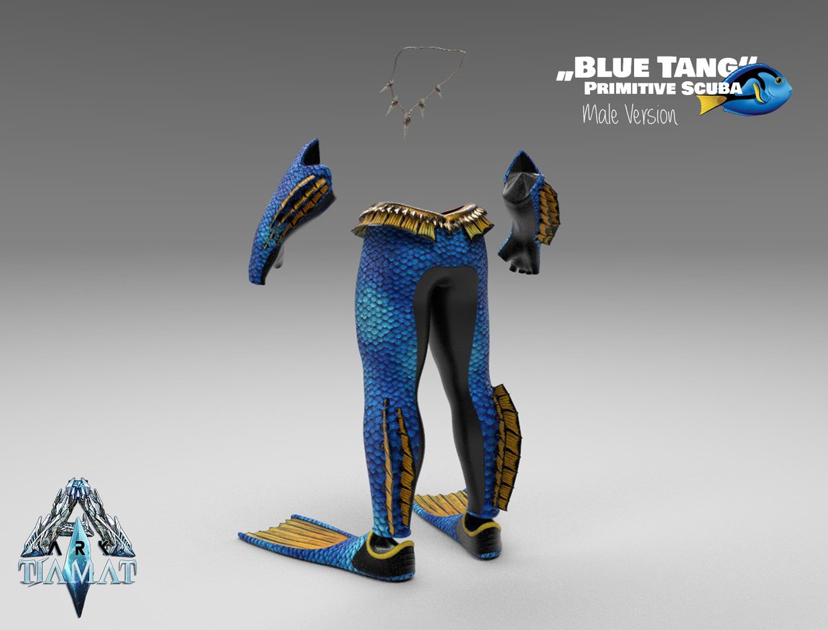 ProjectTiamat's tweet photo. Here we go!! The final Blue Tang Scuba for the male character. Female coming soon as well ❤️🥰 

@survivetheark @ZenRowe #ARKModProgram #playARK #modding #gear #blender #substancepainter #ue4 #armor #scuba #bluetang #dori #letsgodiving #projecttiamat https://t.co/PZtRh2d5KI